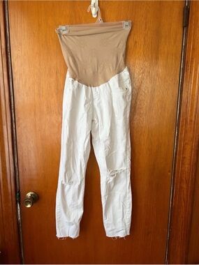 Jessica Simpson White Maternity Jeans
